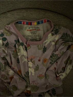 Magnetic Me Lavender Unicorn & Floral Footed Sleeper